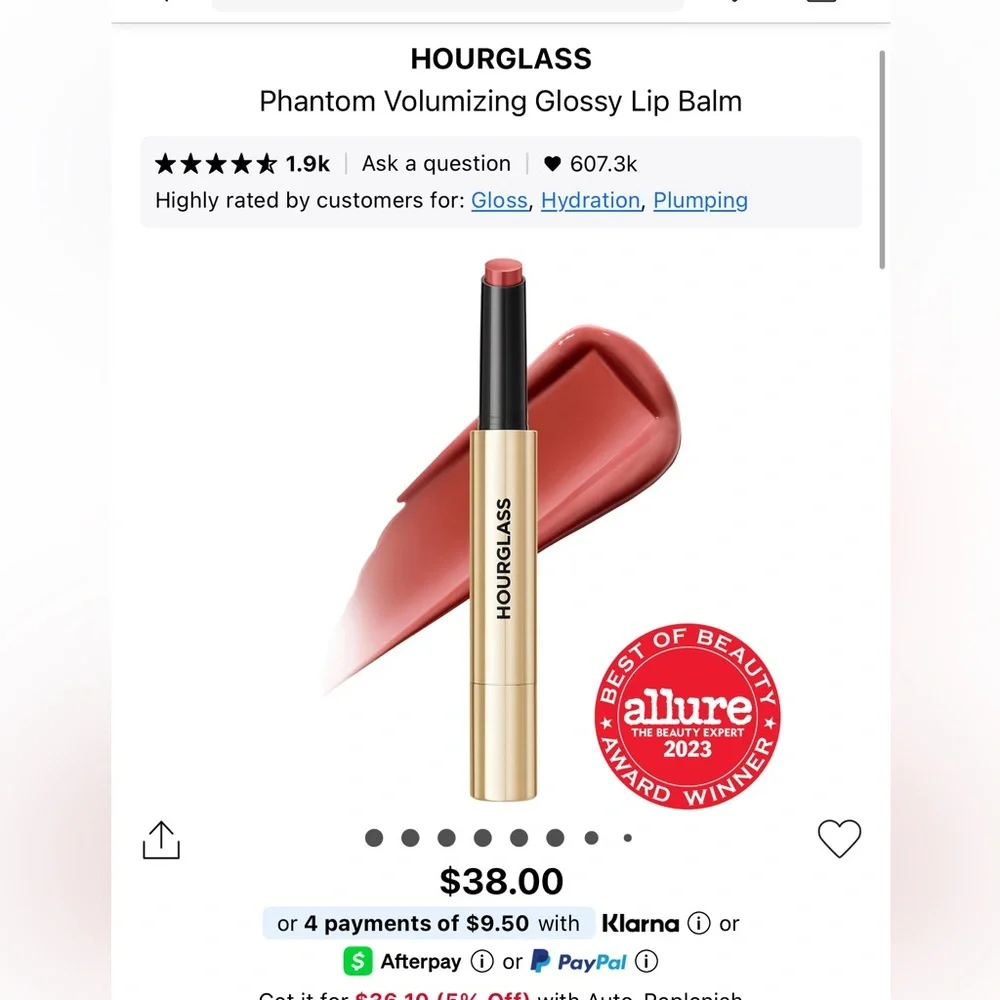 NIB Hourglass Phantom Volumizing Glossy Balm in Shade Slop